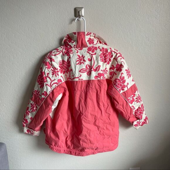 Obermeyer Delaney Luke Ski Jacket Floral Insulated Pink Youth Girls M - Picture 6 of 8